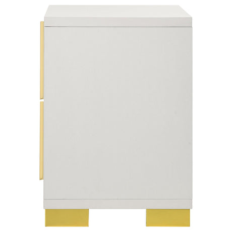 Marceline White 2-Drawer Nightstand from Coaster - Luna Furniture