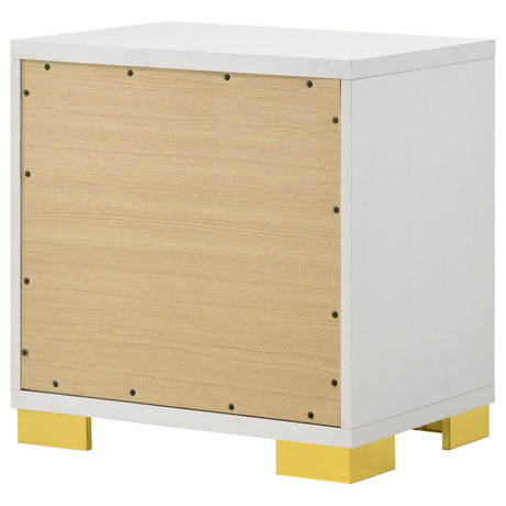 Marceline White 2-Drawer Nightstand from Coaster - Luna Furniture