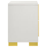 Marceline White 2-Drawer Nightstand from Coaster - Luna Furniture