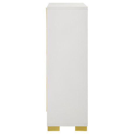 Marceline White 5-Drawer Chest from Coaster - Luna Furniture