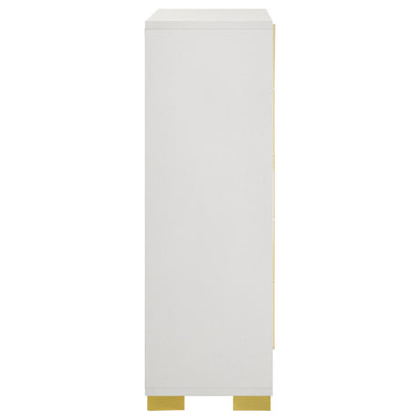 Marceline White 5-Drawer Chest from Coaster - Luna Furniture