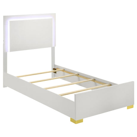 Marceline White 5-Piece LED Twin Bedroom Set from Coaster - Luna Furniture