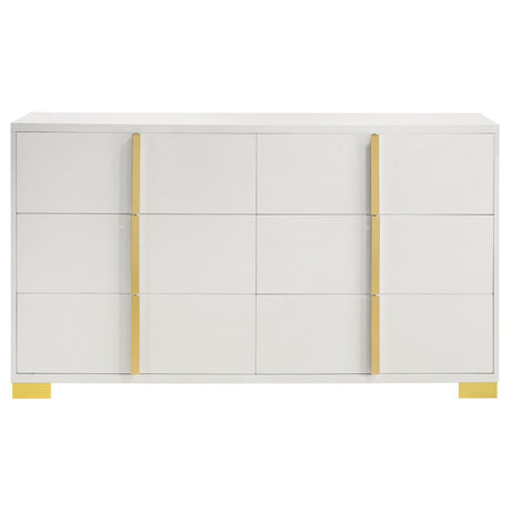 Marceline White 6-Drawer Dresser from Coaster - Luna Furniture