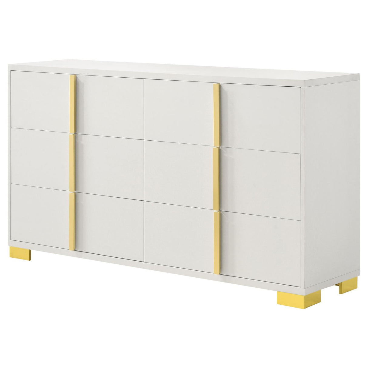 Marceline White 6-Drawer Dresser from Coaster - Luna Furniture