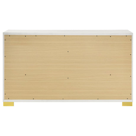 Marceline White 6-Drawer Dresser from Coaster - Luna Furniture