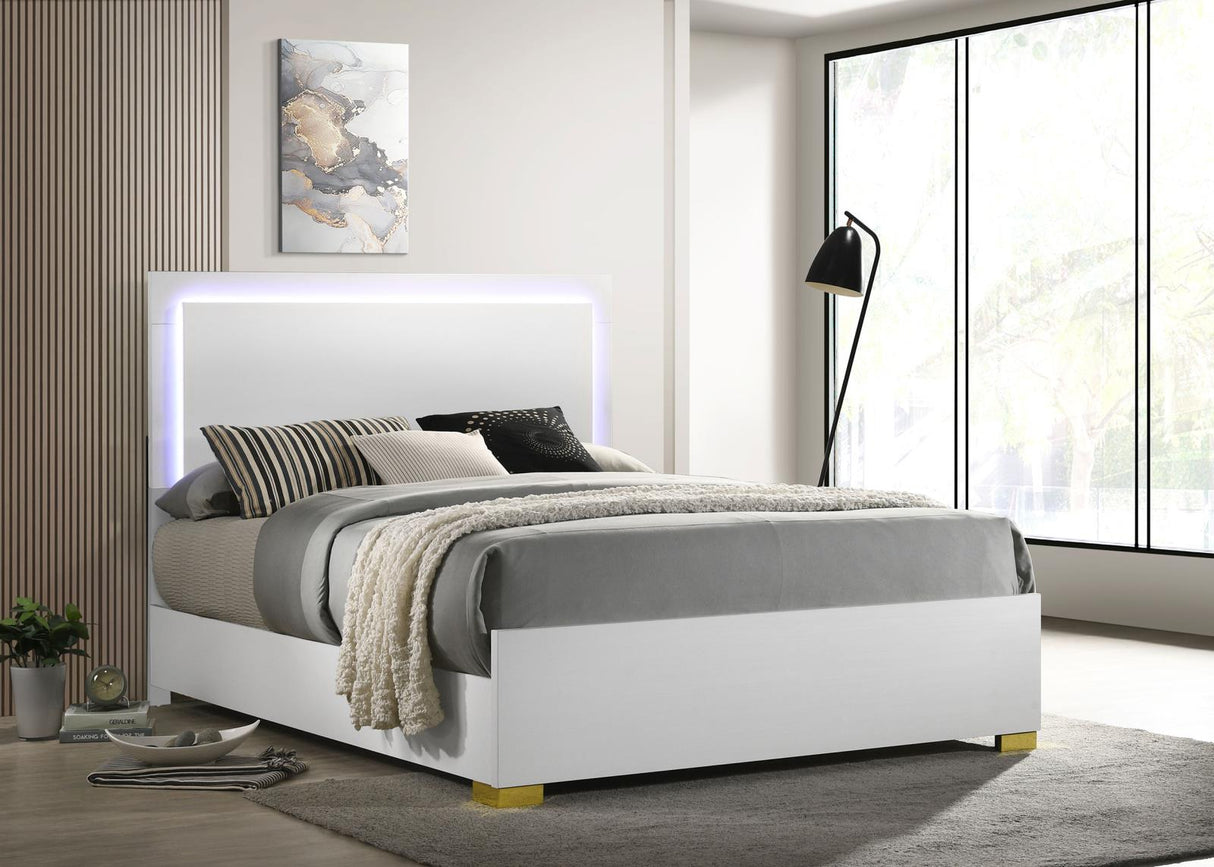 Marceline White LED Full Bed from Coaster - Luna Furniture