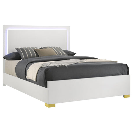Marceline White LED Queen Bed from Coaster - Luna Furniture
