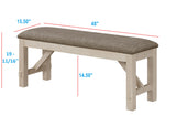 Maribelle Chalk/Gray Dining Bench from Crown Mark - Luna Furniture