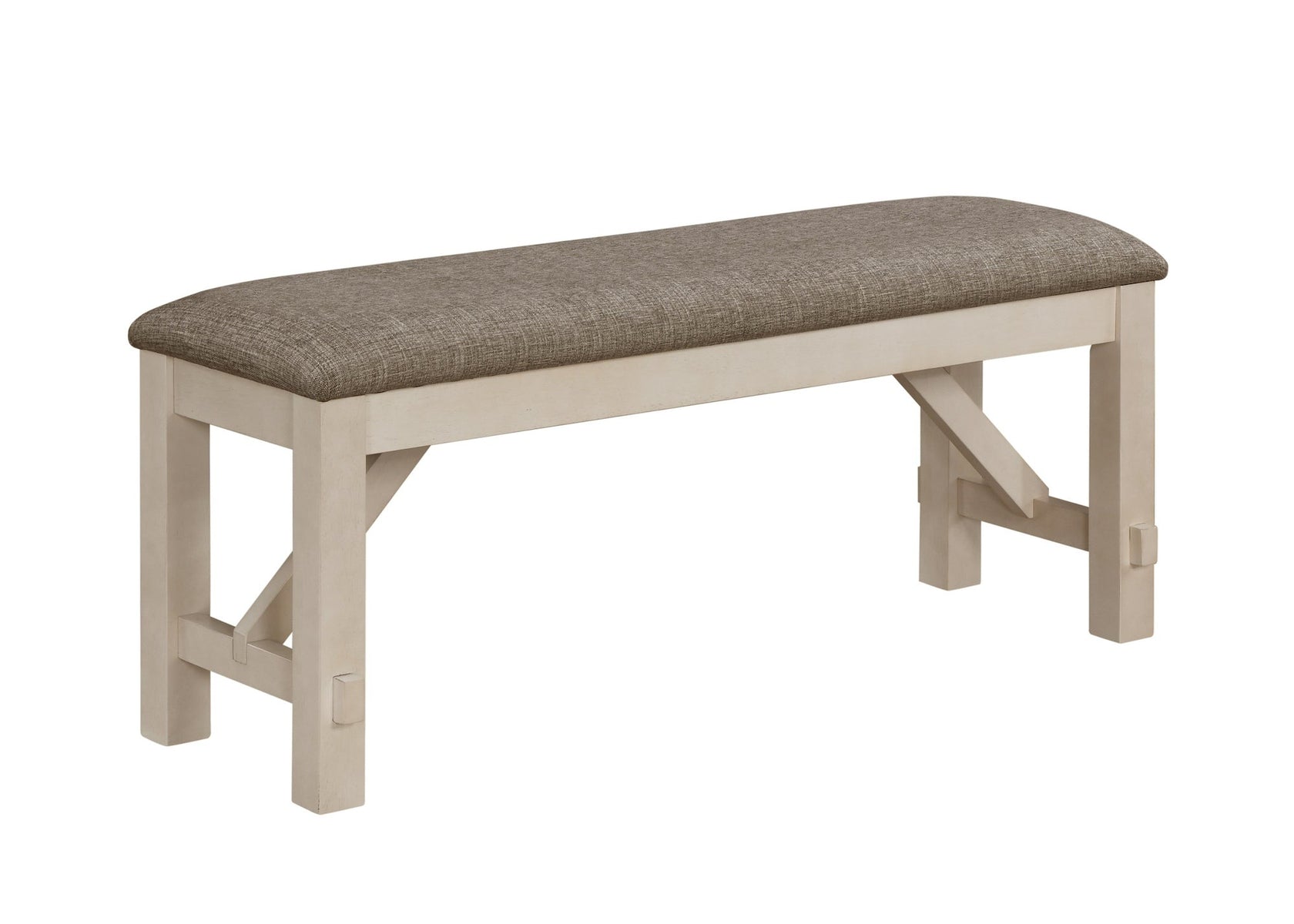 Maribelle Chalk/Gray Dining Bench from Crown Mark - Luna Furniture