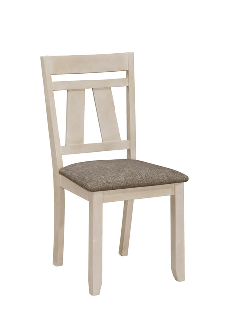 Maribelle Chalk/Gray Dining Chair, Set of 2 from Crown Mark - Luna Furniture