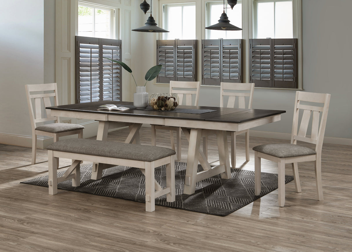Maribelle Chalk/Gray Dining Table from Crown Mark - Luna Furniture