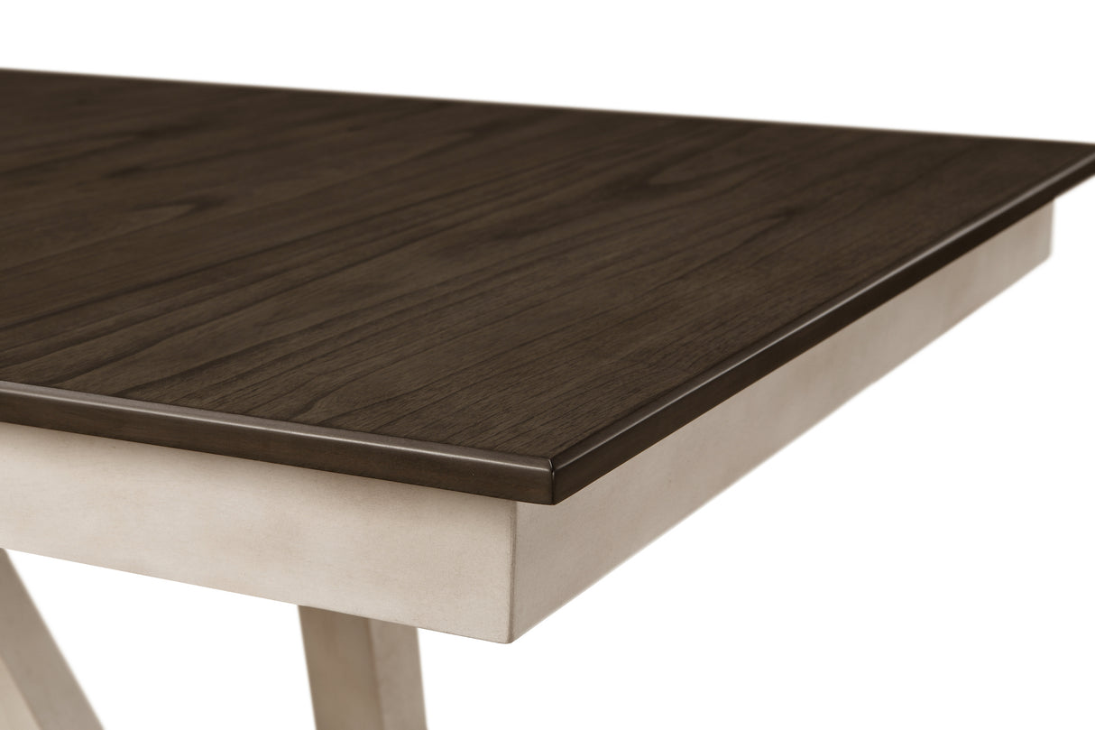 Maribelle Chalk/Gray Extendable Dining Set from Crown Mark - Luna Furniture