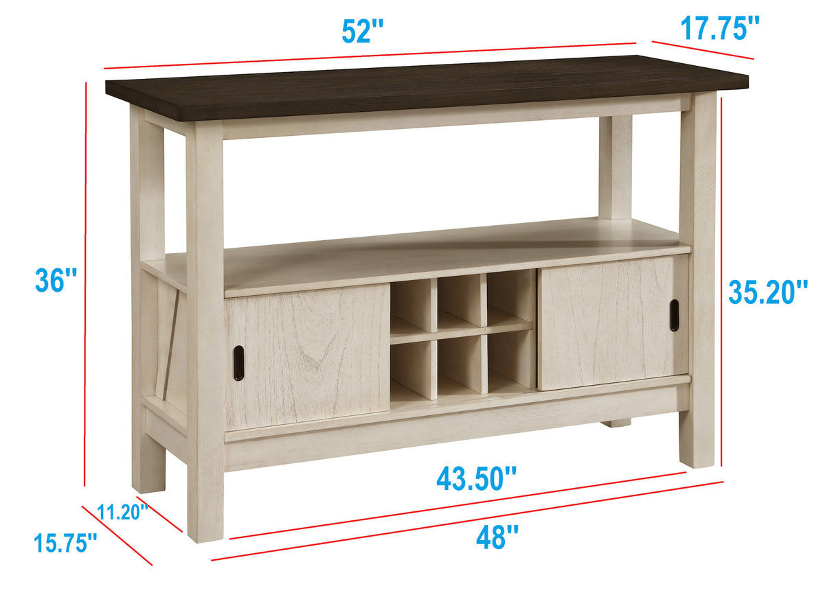 Maribelle Chalk/Gray Server from Crown Mark - Luna Furniture