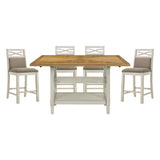 Maribelle Light Oak/Gray Counter Height Set from Homelegance - Luna Furniture