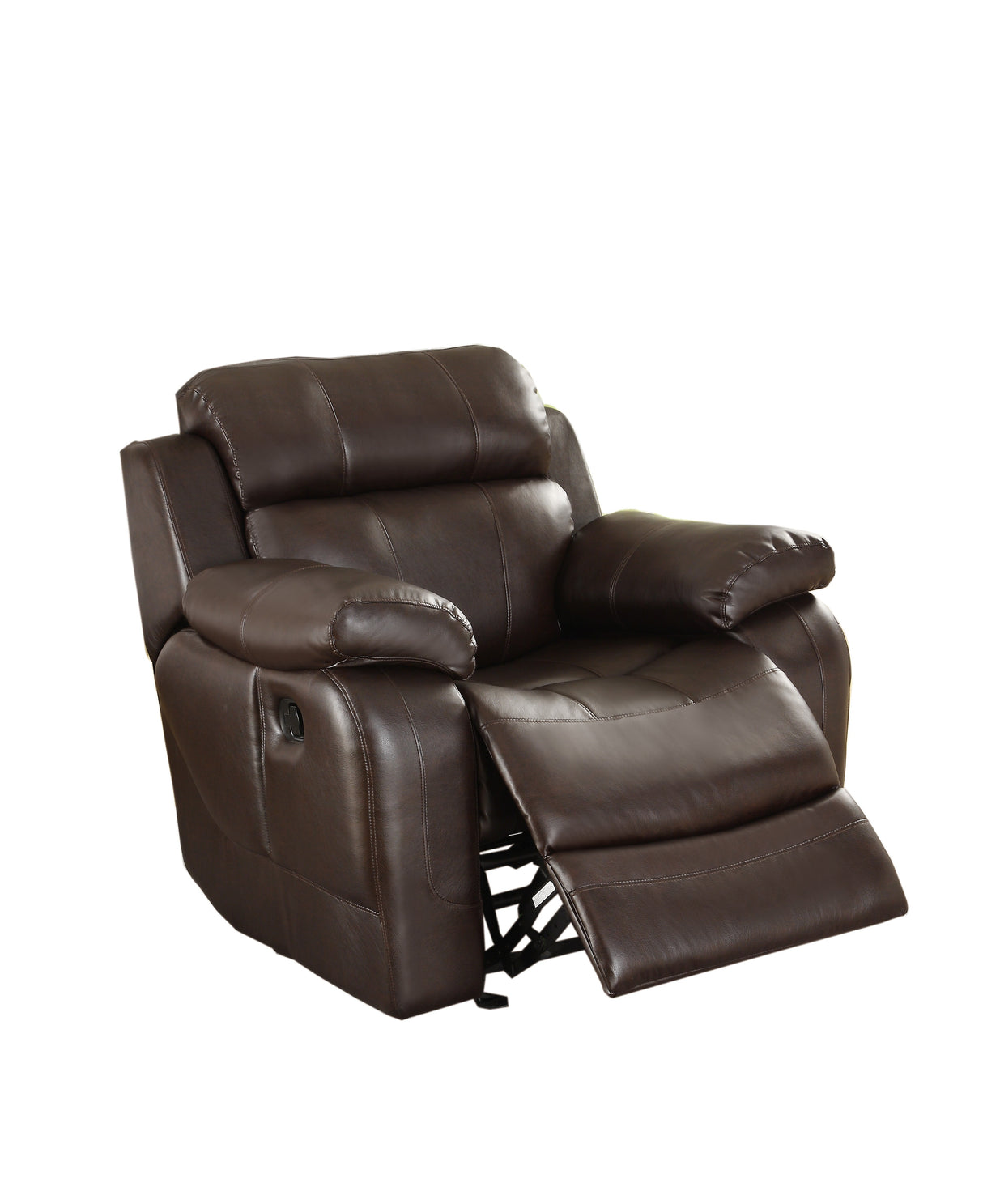 Marille Brown Bonded Leather Reclining Chair from Homelegance - Luna Furniture