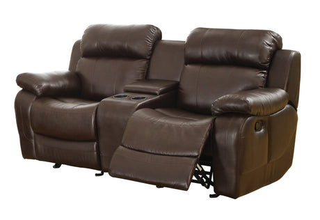 Marille Brown Bonded Leather Reclining Living Room Set from Homelegance - Luna Furniture