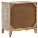 Mariska White Distressed 3-Drawer Wooden Accent Cabinet from Coaster - Luna Furniture