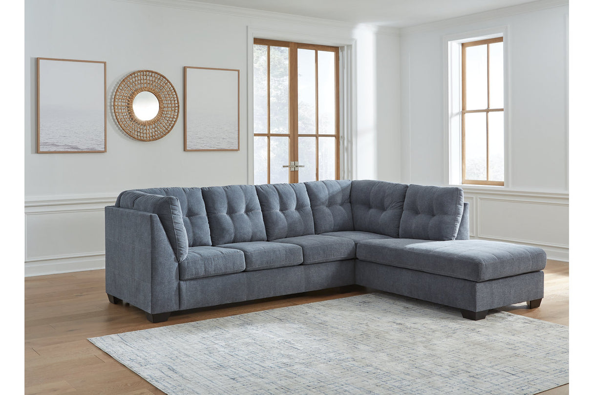 Marleton Denim 2-Piece RAF Chaise Sectional from Ashley - Luna Furniture