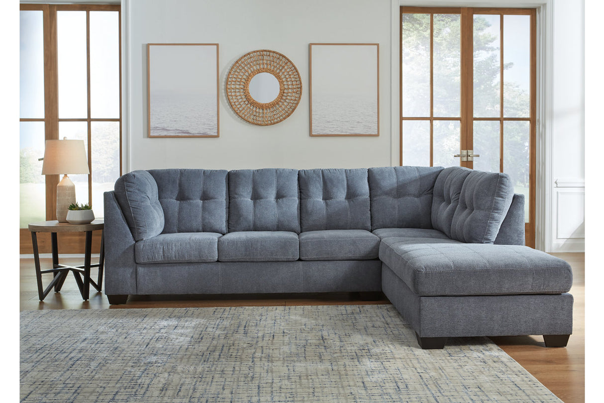 Marleton Denim 2-Piece RAF Chaise Sectional from Ashley - Luna Furniture