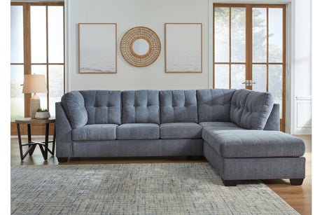 Marleton Denim 2-Piece RAF Chaise Sectional from Ashley - Luna Furniture