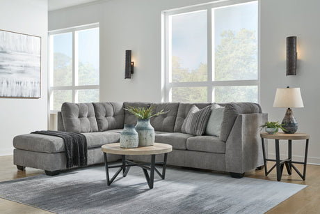 Marleton Gray 2-Piece LAF Chaise Sectional from Ashley - Luna Furniture