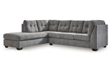 Marleton Gray 2-Piece LAF Chaise Sleeper Sectional from Ashley - Luna Furniture