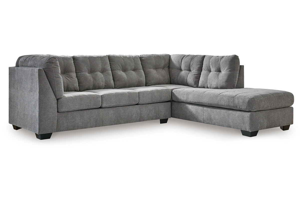 Marleton Gray 2-Piece RAF Chaise Sectional from Ashley Furniture - Luna Furniture