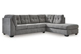 Marleton Gray 2-Piece RAF Chaise Sectional from Ashley Furniture - Luna Furniture