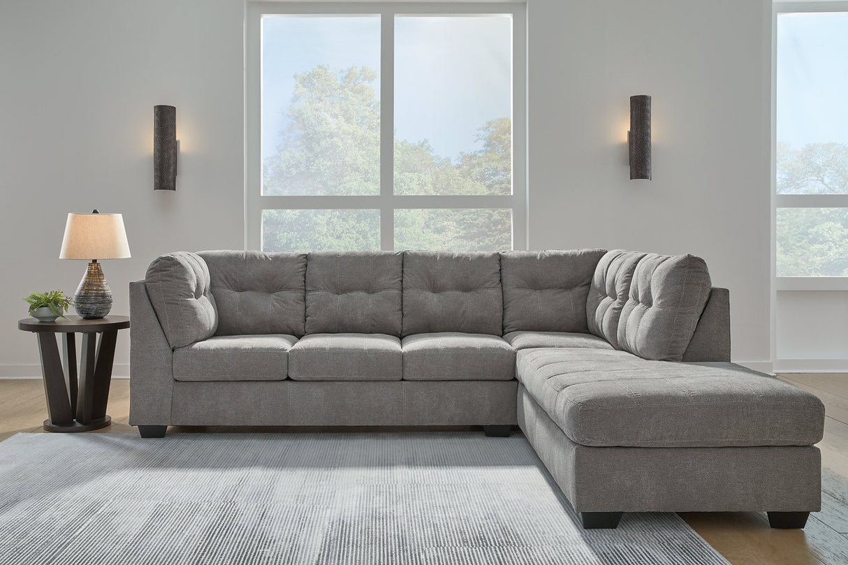 Marleton Gray 2-Piece RAF Chaise Sectional from Ashley Furniture - Luna Furniture