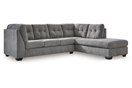 Marleton Gray 2-Piece RAF Chaise Sleeper Sectional from Ashley Furniture - Luna Furniture