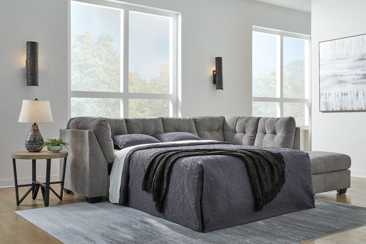 Marleton Gray 2-Piece Sleeper Sectional with Chaise - 55305S4