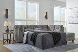 Marleton Gray 2-Piece RAF Chaise Sleeper Sectional from Ashley Furniture - Luna Furniture
