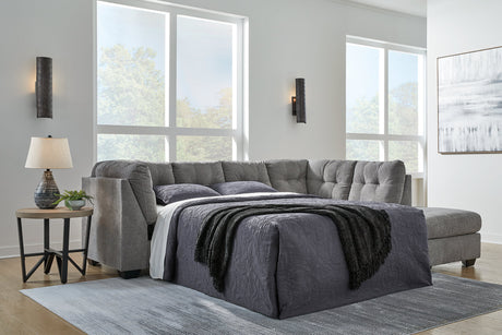 Marleton Gray 2-Piece RAF Chaise Sleeper Sectional from Ashley - Luna Furniture