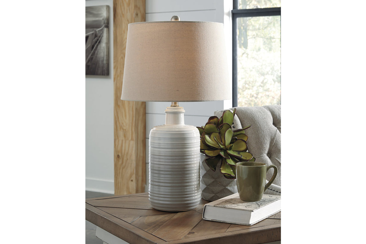 Marnina Taupe Table Lamp from Ashley - Luna Furniture