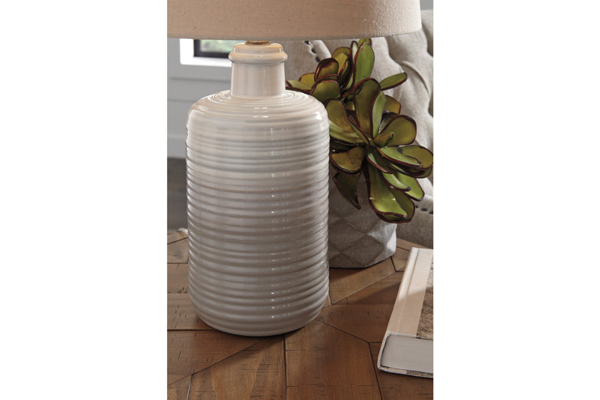 Marnina Taupe Table Lamp from Ashley - Luna Furniture