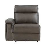 Maroni Dark Brown Leather 6-Piece Modular Power Reclining Sectional from Homelegance - Luna Furniture