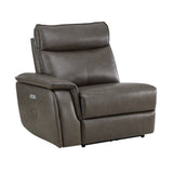 Maroni Dark Brown Leather 6-Piece Modular Power Reclining Sectional from Homelegance - Luna Furniture