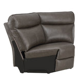 Maroni Dark Brown Leather 6-Piece Modular Power Reclining Sectional from Homelegance - Luna Furniture