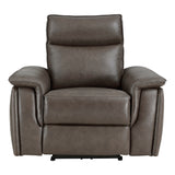 Maroni Dark Brown Leather Power Reclining Chair from Homelegance - Luna Furniture