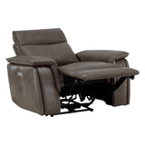 Maroni Dark Brown Leather Power Reclining Chair from Homelegance - Luna Furniture
