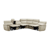 Maroni Taupe Leather 6-Piece Modular Power Reclining Sectional from Homelegance - Luna Furniture