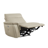 Maroni Taupe Leather 6-Piece Modular Power Reclining Sectional from Homelegance - Luna Furniture