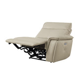 Maroni Taupe Leather 6-Piece Modular Power Reclining Sectional from Homelegance - Luna Furniture