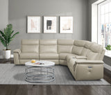 Maroni Taupe Leather 6-Piece Modular Power Reclining Sectional from Homelegance - Luna Furniture