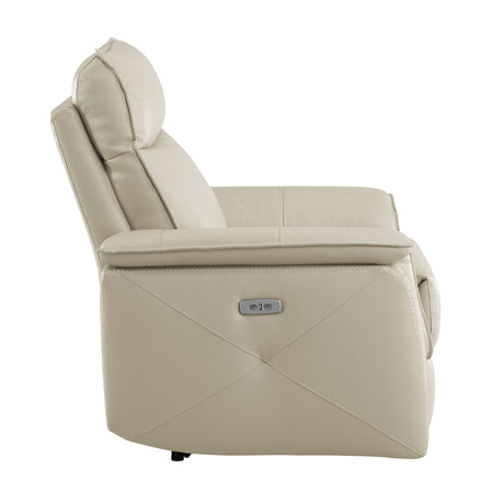 Maroni Taupe Leather Power Reclining Chair from Homelegance - Luna Furniture
