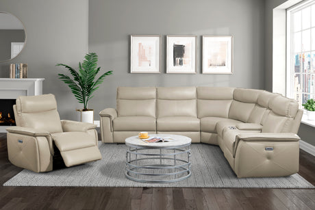 Maroni Taupe Leather Power Reclining Chair from Homelegance - Luna Furniture