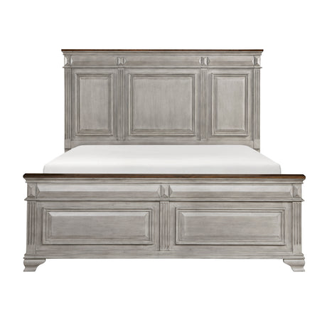 Marquette Gray/Brown King Panel Bed from Homelegance - Luna Furniture