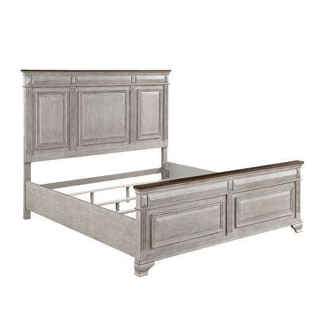 Marquette Gray/Brown King Panel Bed from Homelegance - Luna Furniture