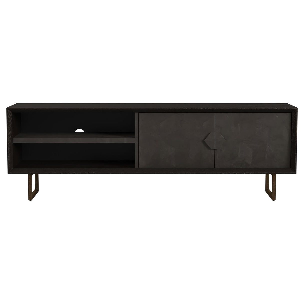 Marsden Charcoal Black 2-Door Wood 70" TV Stand from Coaster - Luna Furniture