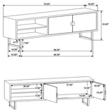 Marsden Charcoal Black 2-Door Wood 70" TV Stand from Coaster - Luna Furniture